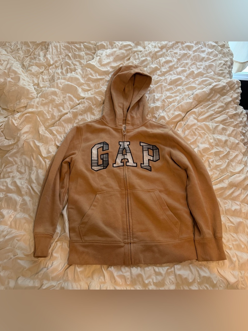 Gap Spell Out Arc Logo Zip Up Hoodie Kids Size medium